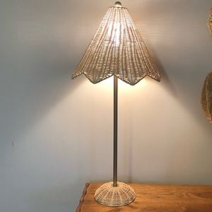 Lillian August Wicker Parasol Lamp